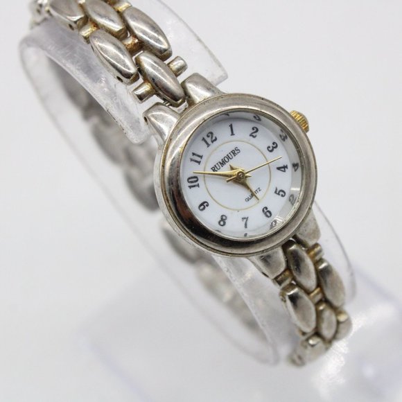Vintage Rumors Watch Women Silver Tone Stainless Steel Classic White Quartz Dial - Picture 4 of 8
